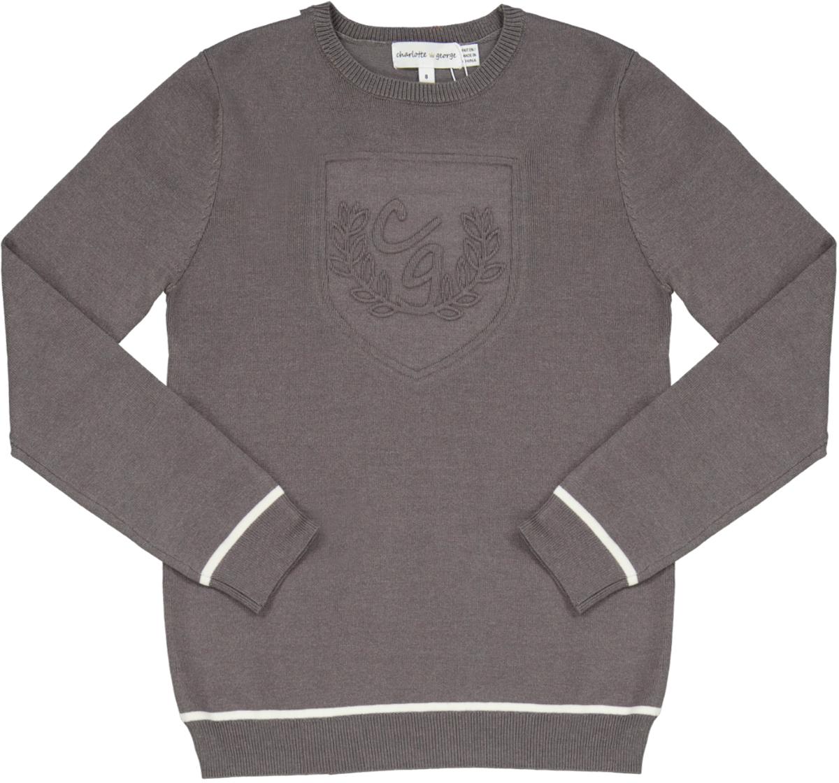 Charlotte & George Boys Embossed Crest Sweater - WB5CP7282T
