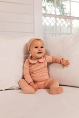 Pouf Baby Boys Girls French Grandpa Cotton Footie & Beanie Set