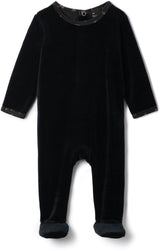 Seal Baby Girls Floral Edge Velour Stretchie - WB5CY2815OV