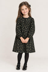 Lilou Girls Quilted Floral Dress - C-30121
