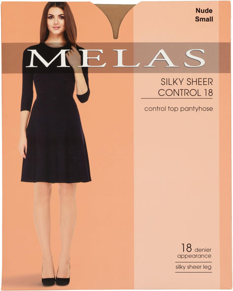 Melas Womens Silky Sheer Control Top 18 Denier Pantyhose - AS-622