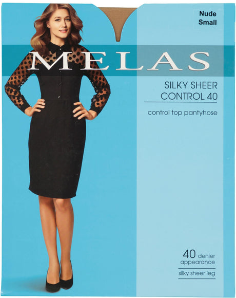 Melas Womens Silky Sheer Control Top 40 Denier Pantyhose - AS-632