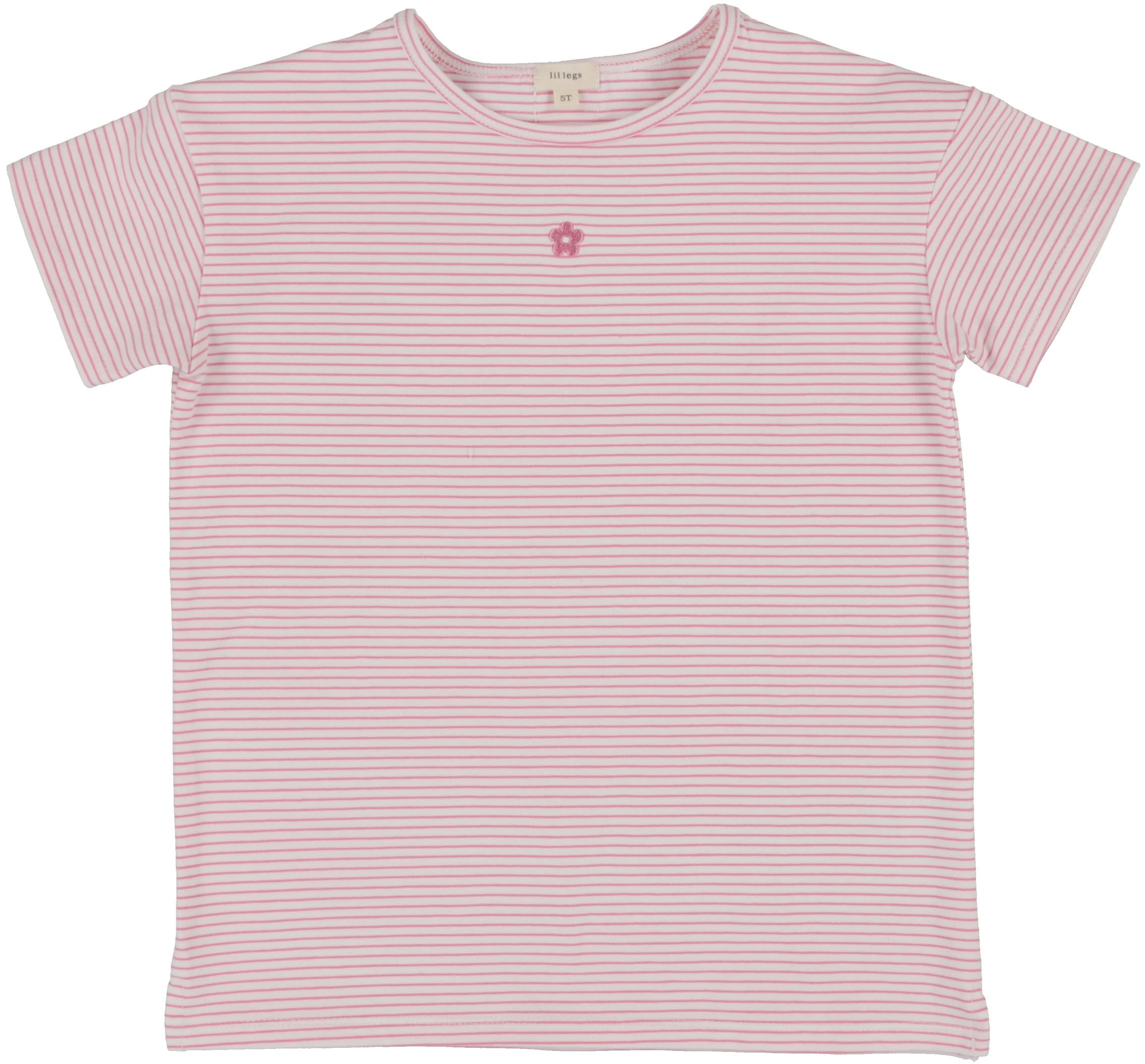 Lil Legs Short Sleeve Stripe Tee - Red Lil Legs Short Sleeve Stripe Tee - Red