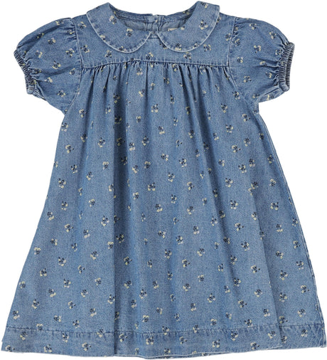 Analogie by Lil Legs Dainty Denim Collection Girls Dainty Denim Short Sleeve Dress - DDDSS