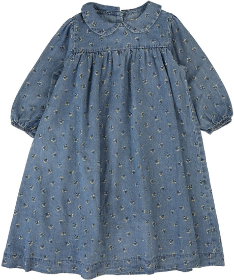 Analogie by Lil Legs Dainty Denim Collection Girls Dainty Denim 3/4 Sleeve Dress - DDDQ