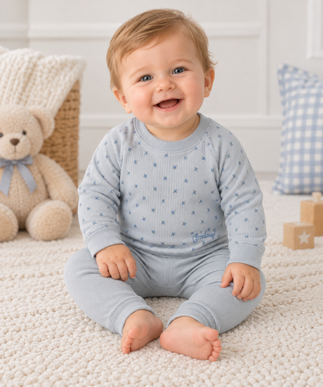 Bondoux Bebe Baby Boys Girls Ribbed Outfit - W26-329TP