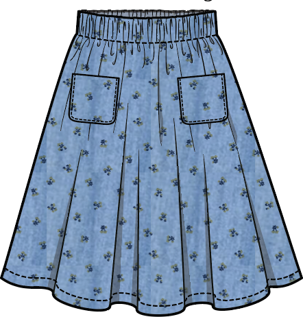 Analogie by Lil Legs Dainty Denim Collection Girls Dainty Denim Circle Skirt - DDCSKT
