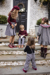Teela Boys / Girls Micro Check Overall - 23-137