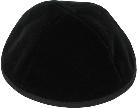 Majestic Boys/Mens 4 Part Velvet Yarmulka with Rim