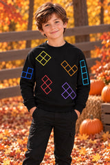 ZigZag Boys Girls Tetris Sweatshirt - 13866maw