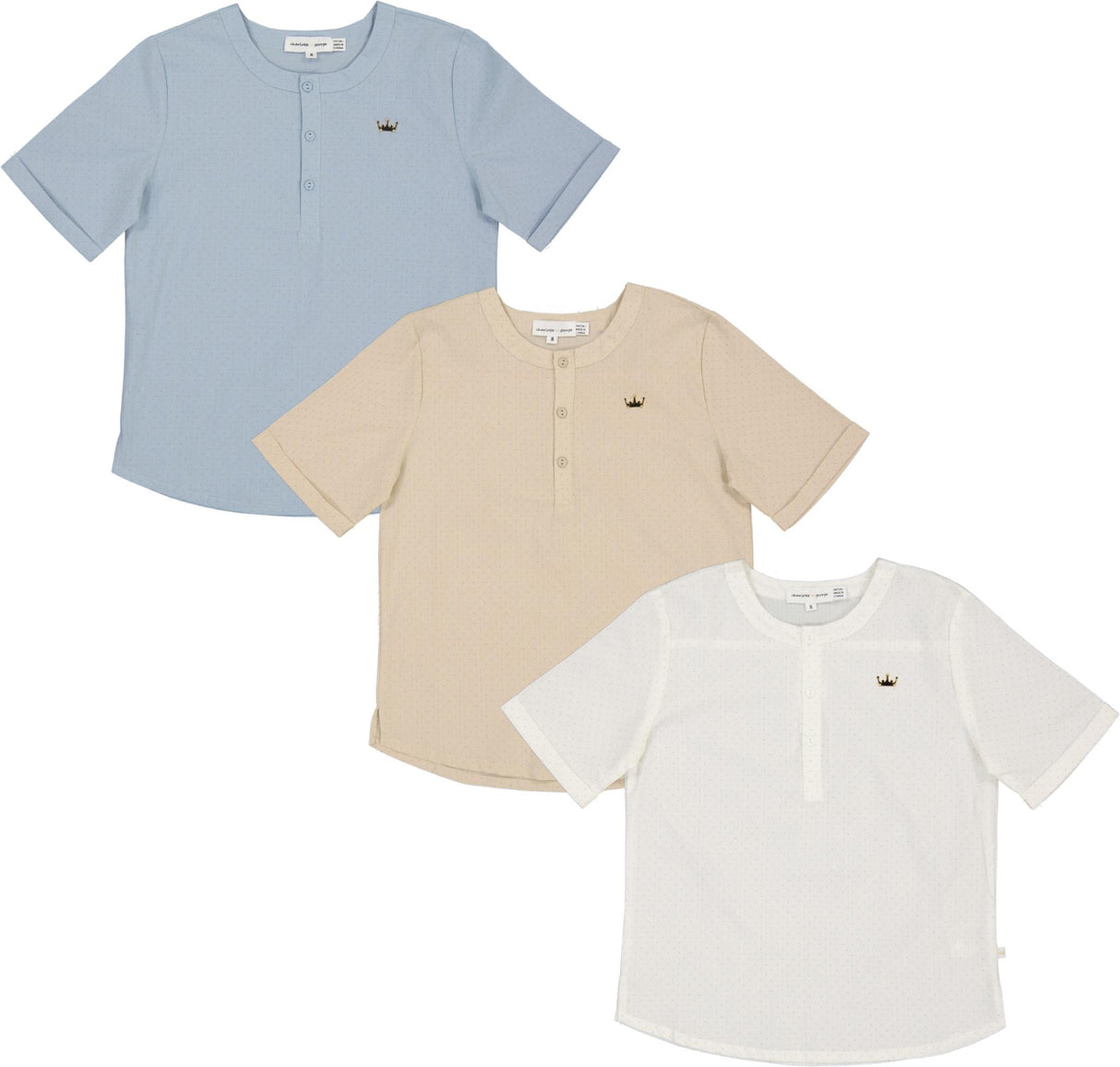 Charlotte & George Boys Short Sleeve Dress Shirt - SB4CP5025