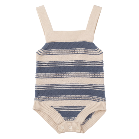 Hopscotch Baby Boys Textured Knit Romper - SB6CP7323O