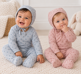 Bondoux Bebe Baby Boys Girls Ribbed Cotton Footie - W26-329B