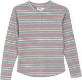 FYI Girls Waffle Henley Long Sleeve T-shirt - SB6CP7341A