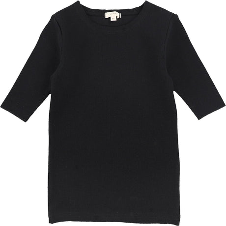 Lil Legs Ribbed Basic Collection Girls 3/4 Sleeve T-shirt