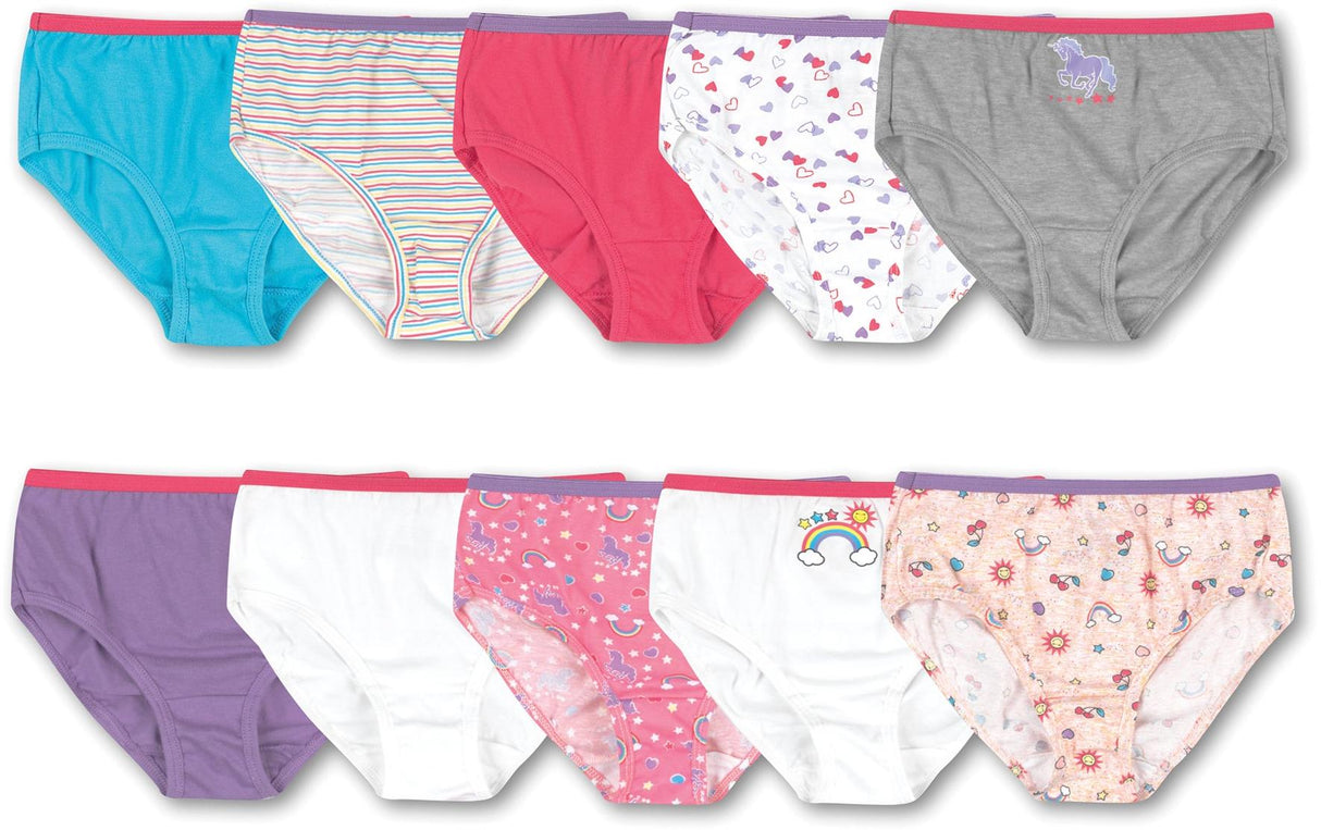 Hanes Girls Assorted Briefs 10 Pack - GP10BR