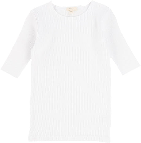 Lil Legs Ribbed Basic Collection Girls 3/4 Sleeve T-shirt