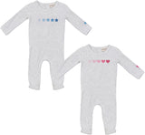 MOCHA Baby Boys Girls Star/Heart Print Cotton Footie - SB6CP7347