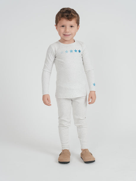 MOCHA Boys Girls Stars/Hearts Print Cotton Pajamas - SB6CP7347EB