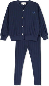 L'amour Lou Boys Ribbed Cotton Pajamas - LLS1