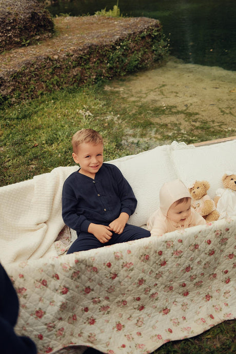 L'amour Lou Boys Ribbed Cotton Pajamas - LLS1