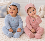 Bondoux Bebe Baby Boys Girls Sherpa Cherry Velour Footie - W26-327B