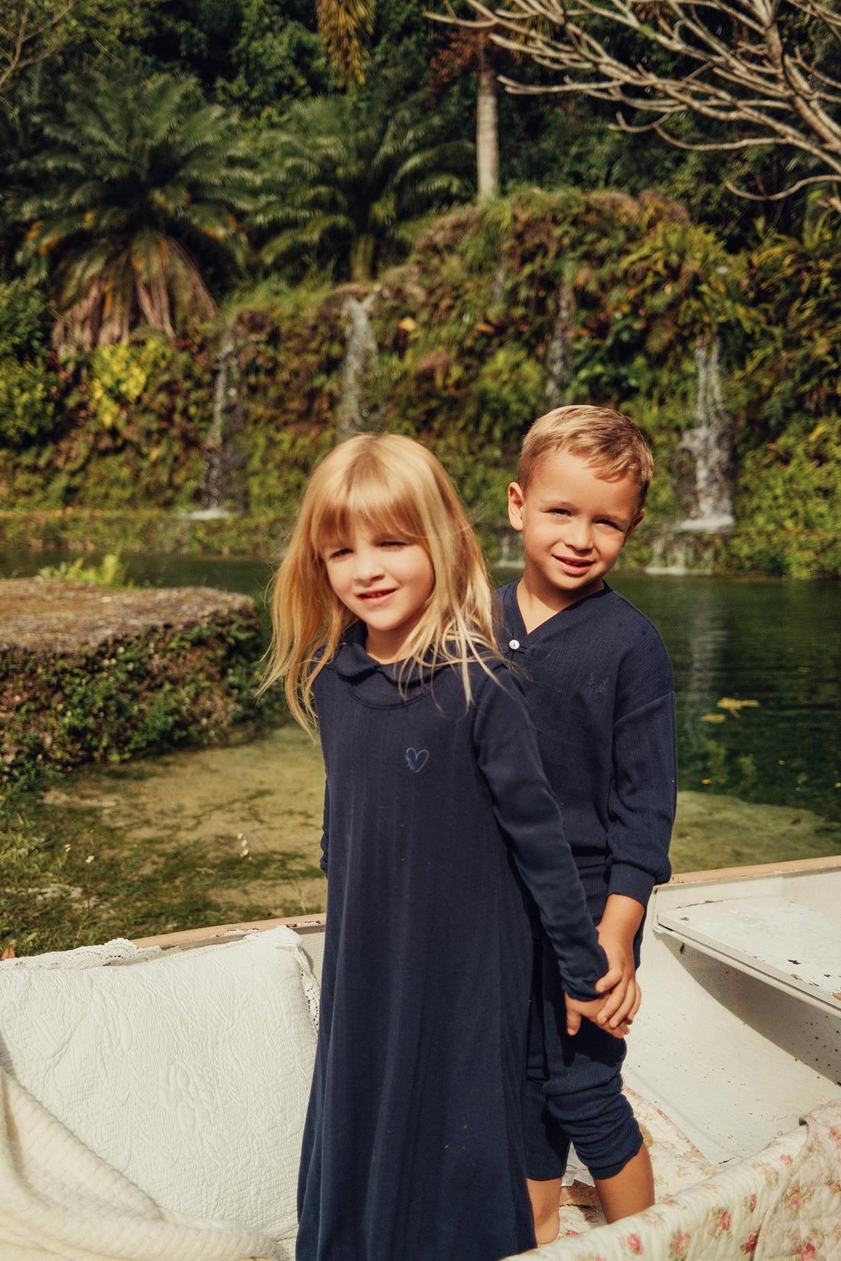 L'amour Lou Girls Ribbed Maxi Robe - LLS2