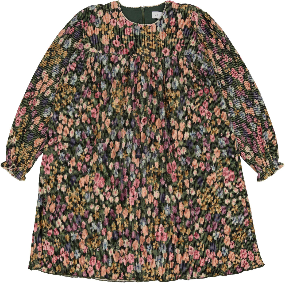 Klai Girls Velvet Crinkle Dress - TD32110