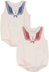 Charlotte & George Baby Boys Girls Sailor Romper - SB6CP7393B