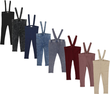 Lil Legs Ribbed Basic Collection Baby Toddler Boys Girls Suspender Legging - SLG