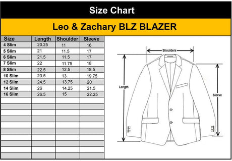 Leo & Zachary Boys Havanah Checks Blazer - BLZ-5426/5826