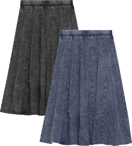 So What Girls Teens Distressed Mid Length Panel Skirt - ASCY2111SL