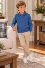 Bonjoy Boys Sailor Long Sleeve Polo Shirt - TW26001P