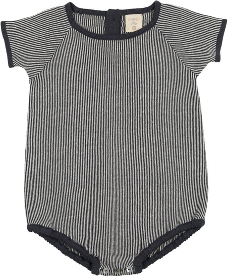 Analogie by Lil Legs Shabbos Collection Baby Toddler Boys Stripe Knit Romper