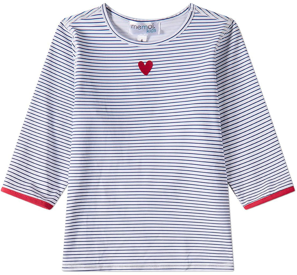 Memoi Girls Heart Stripe Swim Outfit - MXM10396