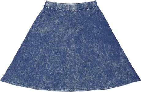 Paniz Womens Stonewash A-Line Skirt - SK525-25