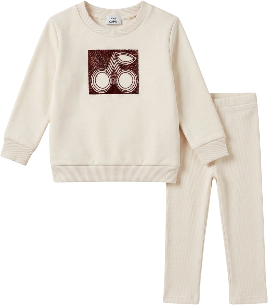 Jolie Capri Baby Girls Embroidered Cherry Outfit - WB6CY3035E