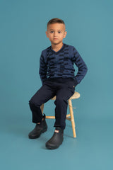 Charlotte & George Boys Textured Sweater - WB4CP7058
