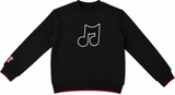 Principi Boys Girls Embroidered Music Note Sweatshirt - KW48