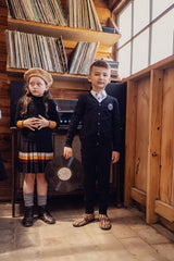 Charlotte & George Boys Textured Emblem Cardigan - WB4CP7058C