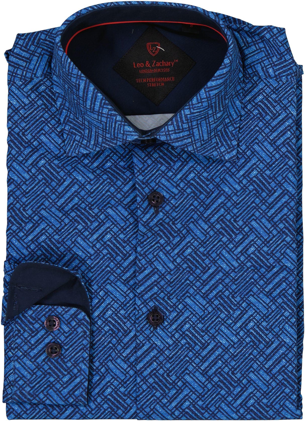 Leo & Zachary Boys Tech Stretch Long Sleeve Dress Shirt - TS505