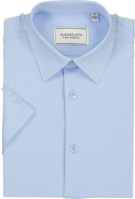 Isaac Mizrahi Boys 4 Way Stretch Short Sleeve Dress Shirt - SH9801S.S