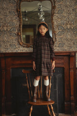 Space Gray Girls Plaid Dress - WB6CY3145D