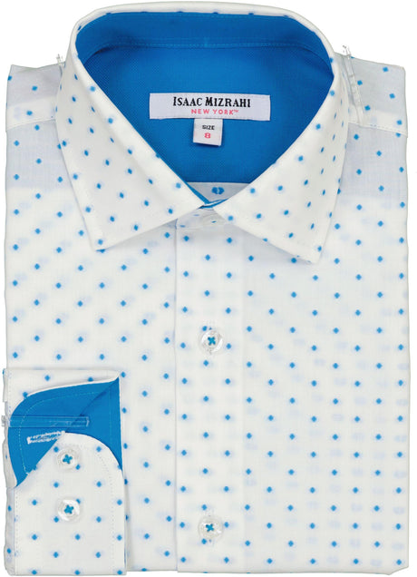 Isaac Mizrahi Boys Long Sleeve Dress Shirt - SH9764