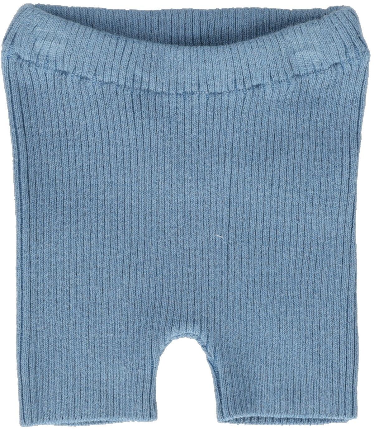 BLUE RIBBED KNIT SHORT LEGGING, BABY BLUE RIBBED KNIT SHORT LEGGING, BABY