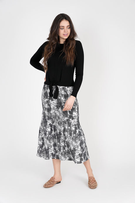 FYI Teens Womens Tie Dye Crinkle Midi Skirt - SB3CPT4824