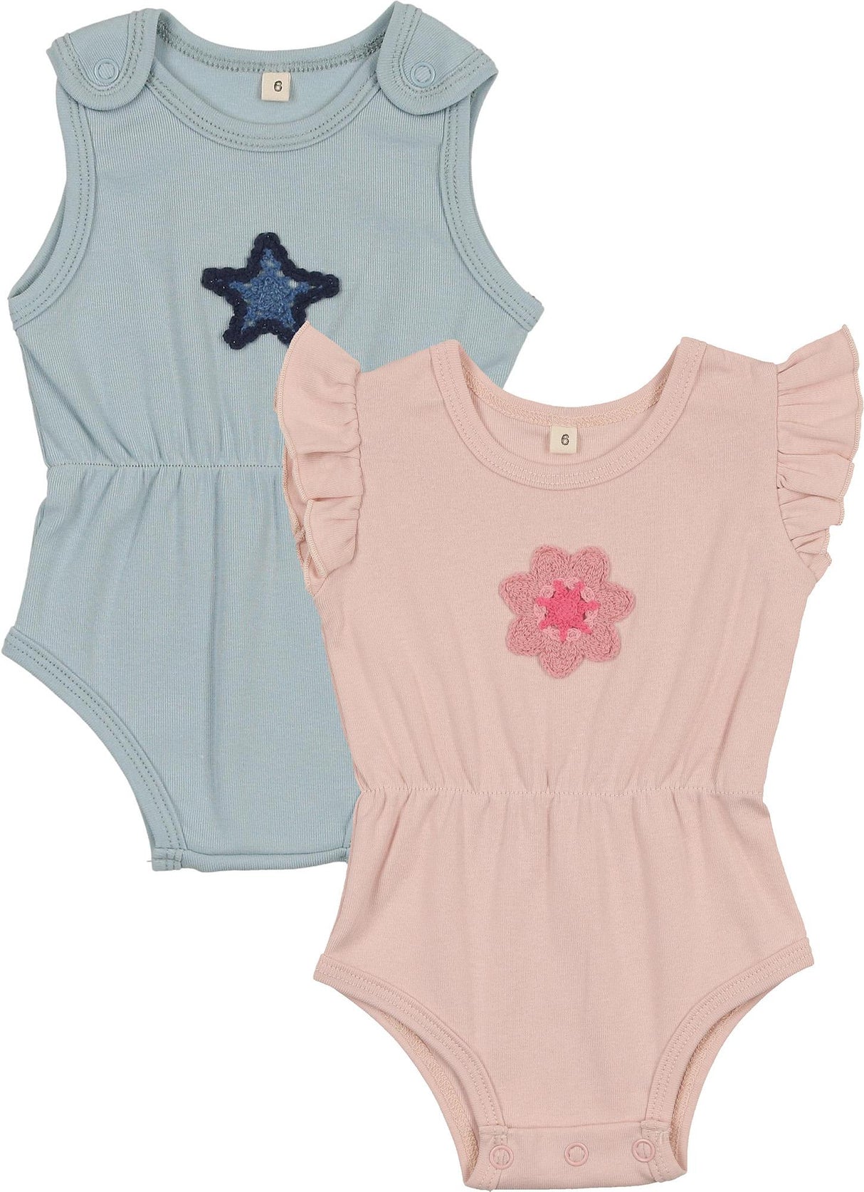 Bonjoy Baby Boys Girls Crochet Shapes Romper - BLSS26036R