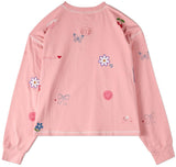 Memoi Girls Teens All Over Motif Long Sleeve T-shirt - MKC-121