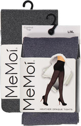 Memoi Womens Heather Flat Knit Opaque Tights - MO-386