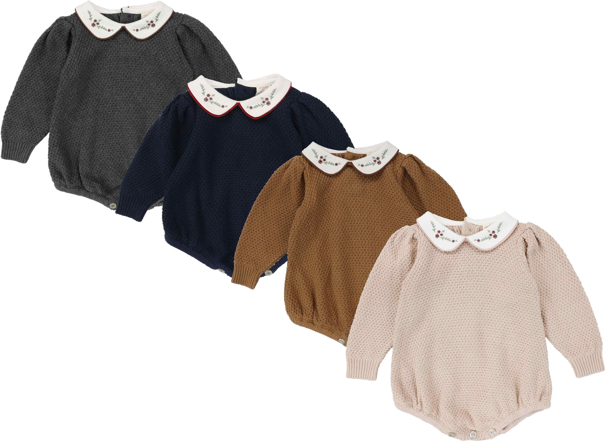 Analogie by Lil Legs Shabbos Collection Baby Toddler Girls Knit Romper